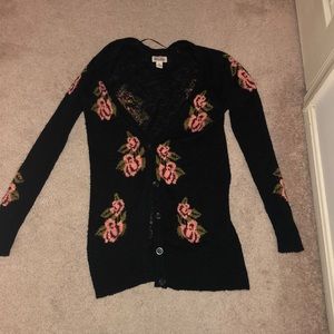 Floral Long Sweater